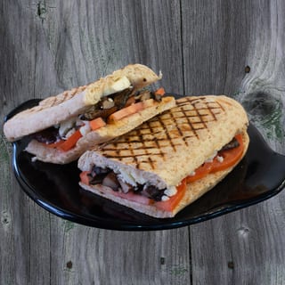 Portobello Panini tomatoes,feta,